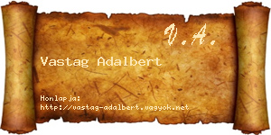 Vastag Adalbert névjegykártya